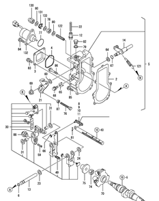 Yanmar Engine Governor Diagram and Parts List for 46G 4X4-1I029Z-1H020Z-37BKD710 Cub Cadet Lawn Tractor Accessories